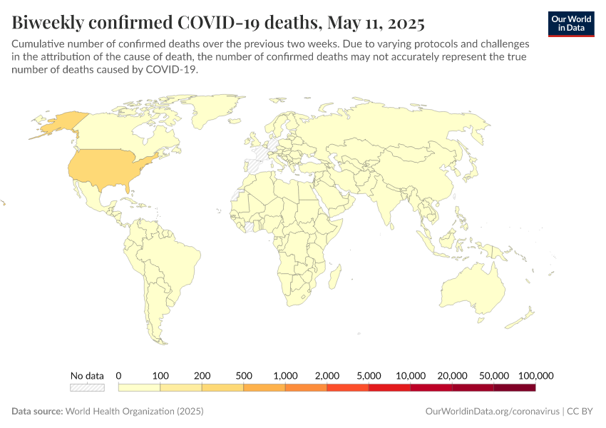 A thumbnail of the "Biweekly confirmed COVID-19 deaths" chart